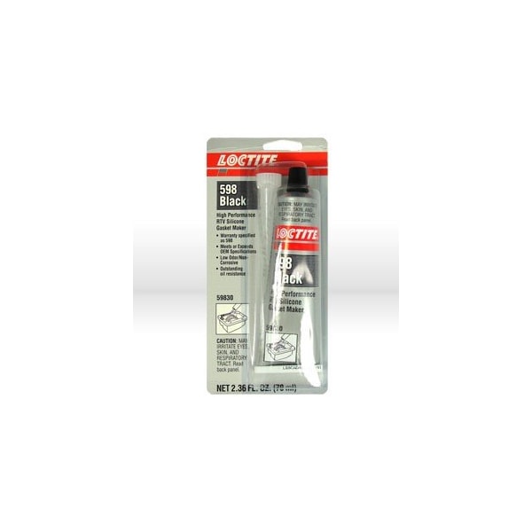 Loctite 598TM Black, High Performance RTV Silicone Gasket Maker 70 ml Tube, Carded LOC59830 - main